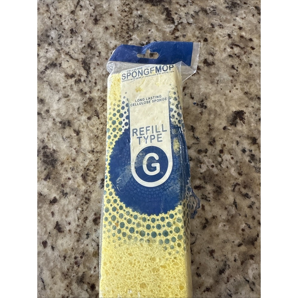 Cellulose Spongemop Refill Type G Yellow Long Lasting Sponge Mop Opened 4808